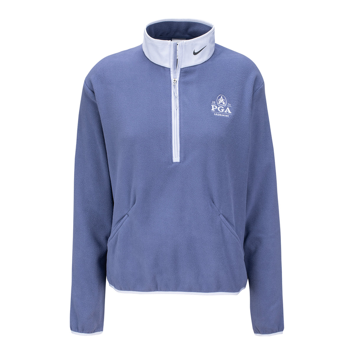 NIKE 2026 PGA CHAMPIONSHIP WOMEN’S VICTORY FLEECE QUARTER ZIP IN SANDED PURPLE AND GHOST