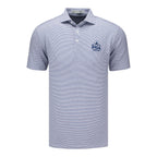 HOLDERNESS & BOURNE 2026 PGA CHAMPIONSHIP PERKINS STRIPE POLO IN HEATHERED ANDOVER AND WHITE