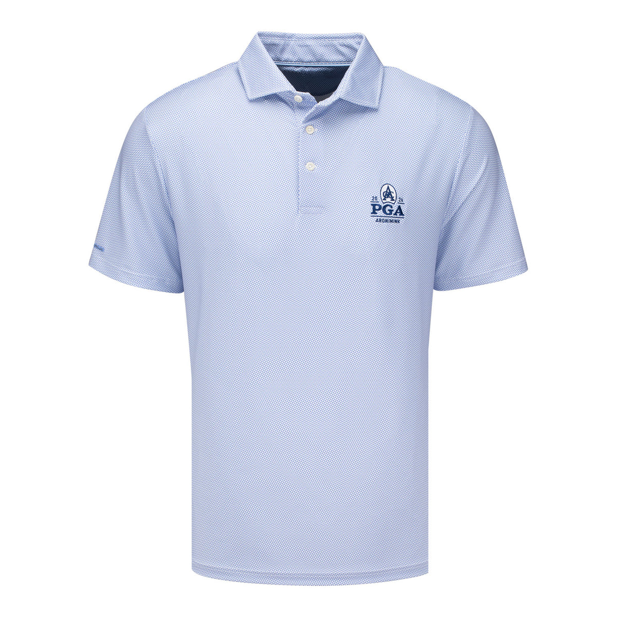 RALPH LAUREN 2026 PGA CHAMPIONSHIP LIGHTWEIGHT AIRFLOW JERSEY DECO POLO IN FALL BLUE BEEKMAN