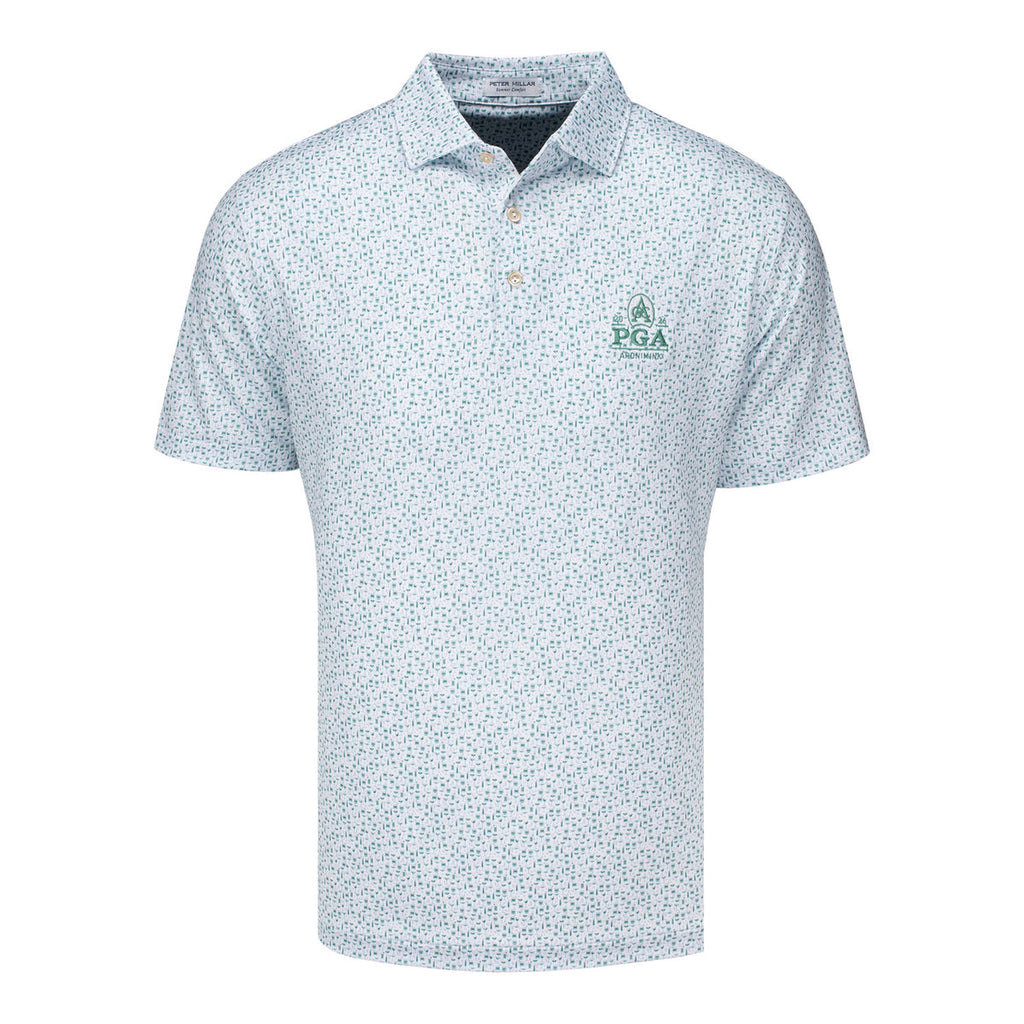 PETER MILLAR 2026 PGA CHAMPIONSHIP CHEERS PERFORMANCE JERSEY POLO IN WHITE