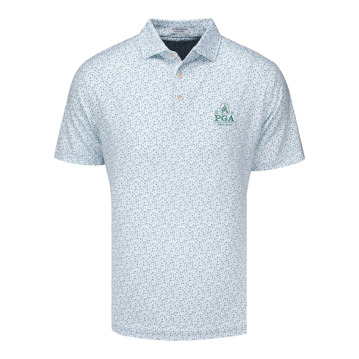 PETER MILLAR 2026 PGA CHAMPIONSHIP CHEERS PERFORMANCE JERSEY POLO IN WHITE