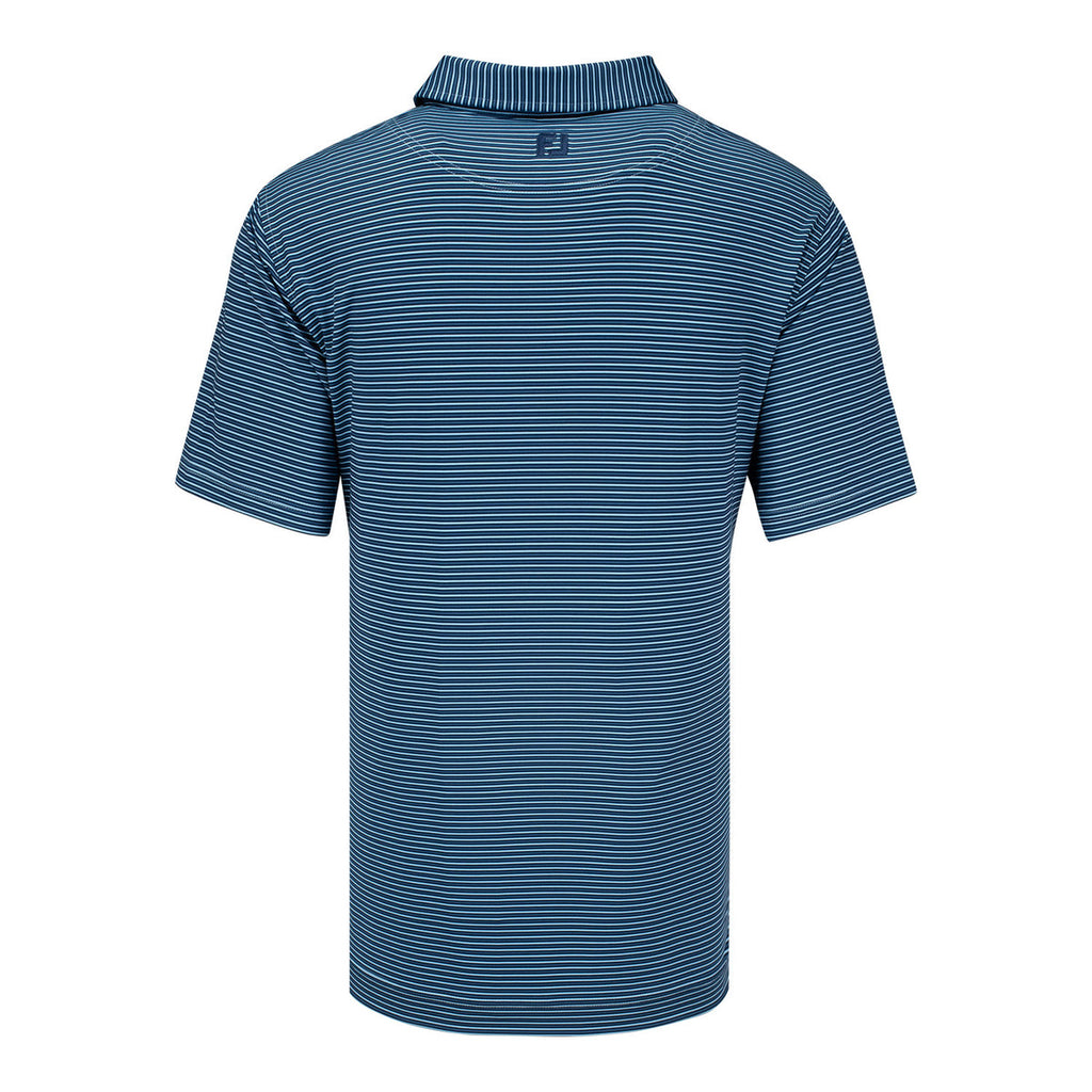 FOOTJOY 2026 PGA CHAMPIONSHIP SMOOTH STRIPE POLO IN NAVY, TONAL NAVY, AND LIGHT BLUE