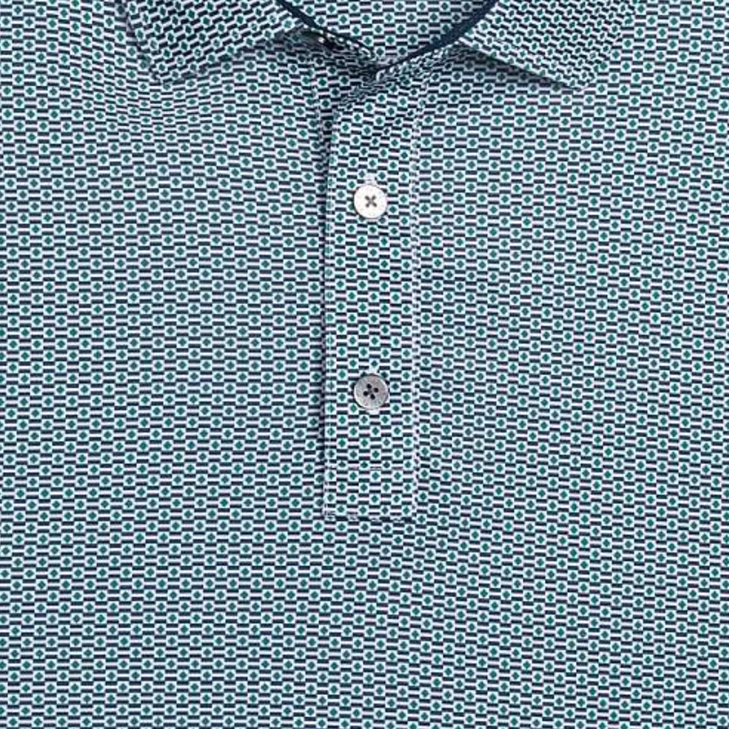 FOOTJOY 2026 PGA CHAMPIONSHIP ABERDEEN NAUTICAL FLAG POLO IN FIELD GREEN, NAVY, AND WHITE