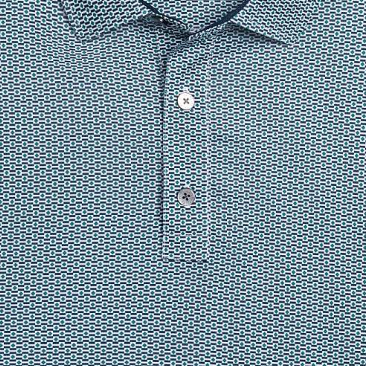 FOOTJOY 2026 PGA CHAMPIONSHIP ABERDEEN NAUTICAL FLAG POLO IN FIELD GREEN, NAVY, AND WHITE