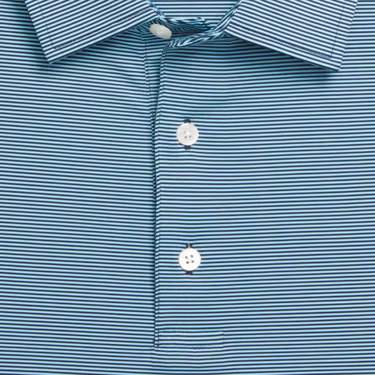 FOOTJOY 2026 PGA CHAMPIONSHIP MICROFEEDER STRIPE POLO IN NAVY AND LIGHT BLUE