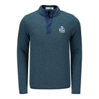 HOLDERNESS & BOURNE 2026 PGA CHAMPIONSHIP SULLIVAN QUILTED QUARTER SNAP IN HEATHERED DEEP TEAL AND NAVY