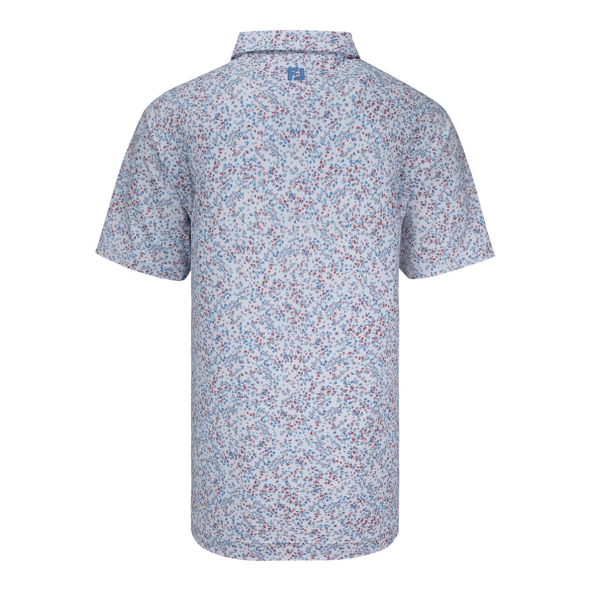 FOOTJOY 2026 PGA CHAMPIONSHIP WATER COLOR FLORAL PIQUE POLO IN WHITE, BLUE, AND TUCKET RED