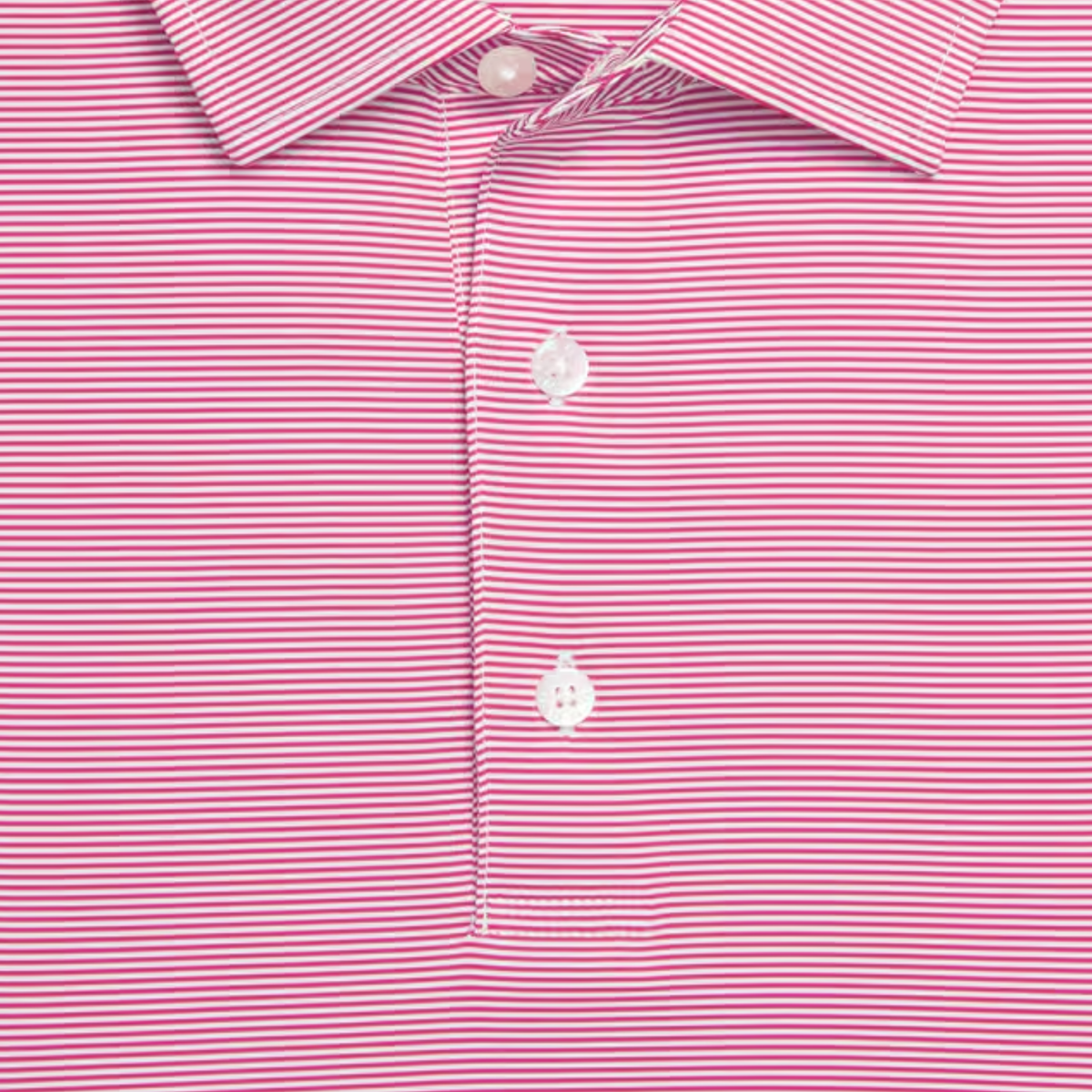 FOOTJOY 2026 PGA CHAMPIONSHIP MICROFEEDER STRIPE POLO IN RED AND WHITE