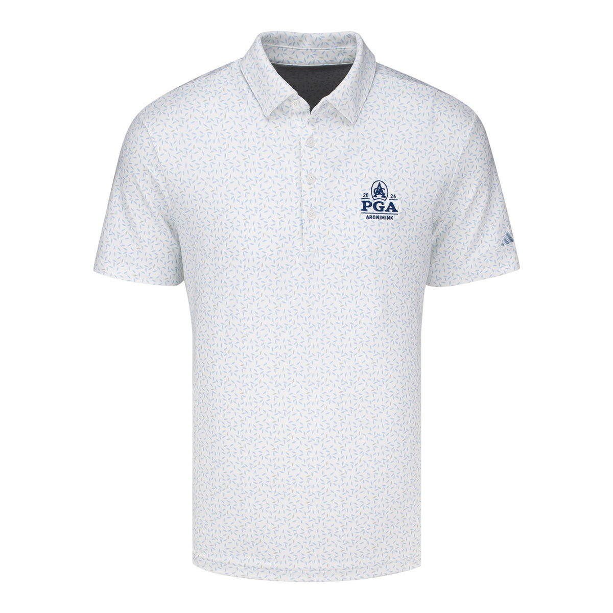 ADIDAS 2026 PGA CHAMPIONSHIP SOFT PRINT POLO IN WHITE