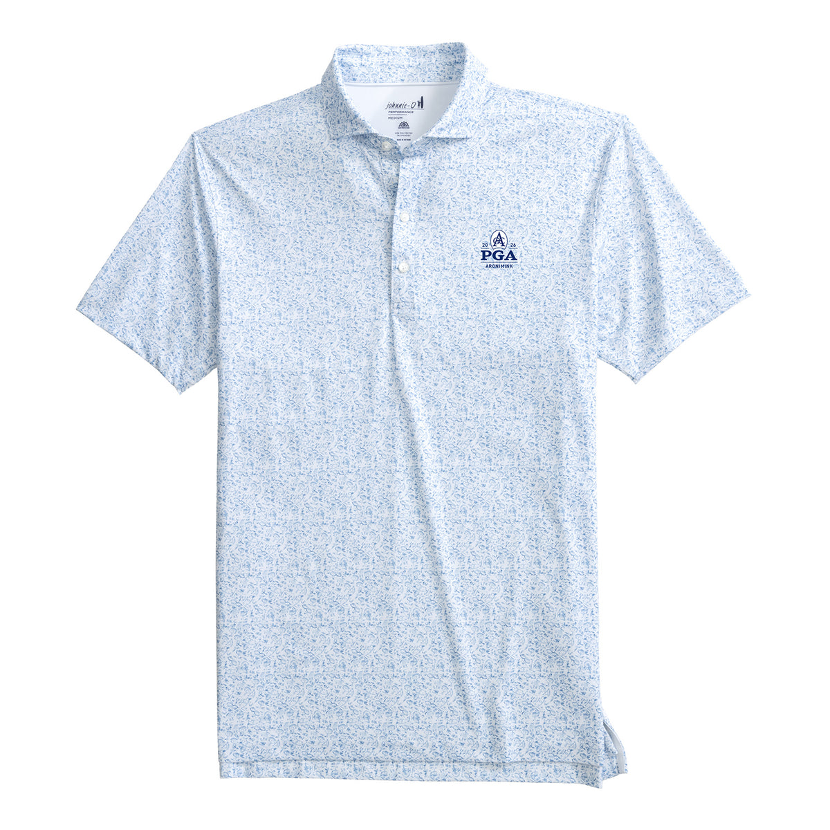 JOHNNIE-O 2026 PGA CHAMPIONSHIP BOGGINS PATTERN POLO IN PALISADES BLUE