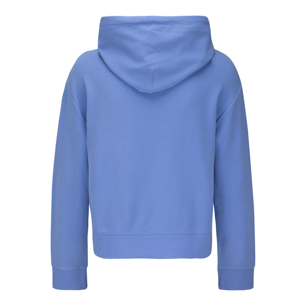 RALPH LAUREN 2026 PGA CHAMPIONSHIP WOMEN’S TECH WAFFLE KNIT HOODED SWEATSHIRT IN BLUE MIST