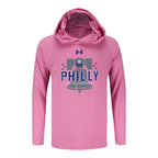 UNDER ARMOUR 2026 PGA CHAMPIONSHIP YOUTH TECH STRETCH LONG SLEEVE HOODIE IN PINK