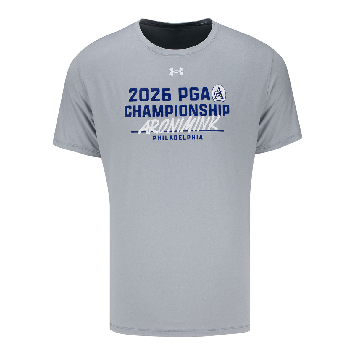 UNDER ARMOUR 2026 PGA CHAMPIONSHIP TECH STRETCH T-SHIRT IN GREY