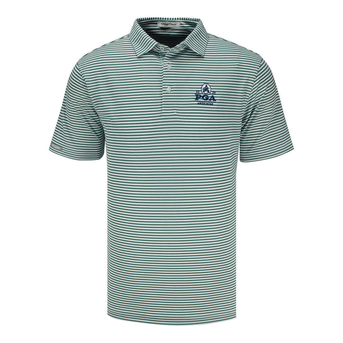 STRAIGHT DOWN 2026 PGA CHAMPIONSHIP DEL MAR STRIPE POLO IN SAGE