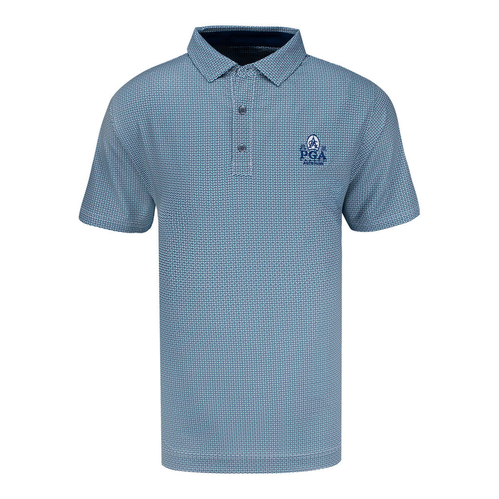FOOTJOY 2026 PGA CHAMPIONSHIP ABERDEEN NAUTICAL FLAG POLO IN FIELD GREEN, NAVY, AND WHITE