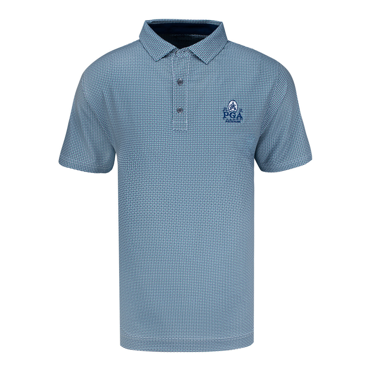 FOOTJOY 2026 PGA CHAMPIONSHIP ABERDEEN NAUTICAL FLAG POLO IN FIELD GREEN, NAVY, AND WHITE