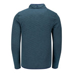 HOLDERNESS & BOURNE 2026 PGA CHAMPIONSHIP SULLIVAN QUILTED QUARTER SNAP IN HEATHERED DEEP TEAL AND NAVY