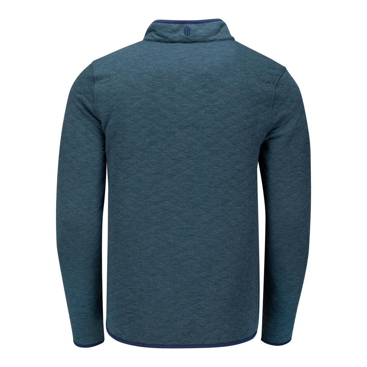 HOLDERNESS & BOURNE 2026 PGA CHAMPIONSHIP SULLIVAN QUILTED QUARTER SNAP IN HEATHERED DEEP TEAL AND NAVY