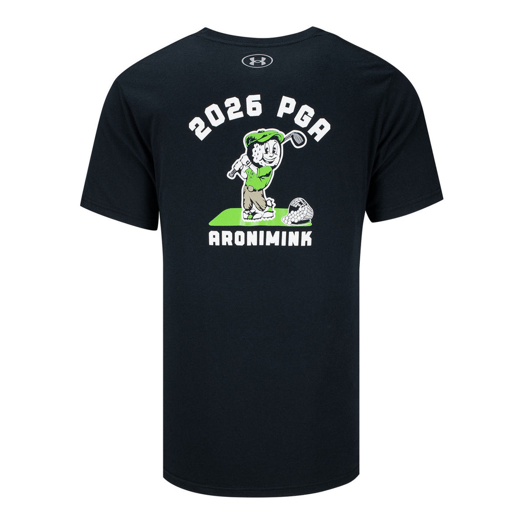 UNDER ARMOUR 2026 PGA CHAMPIONSHIP PERFORMANCE COTTON GOLF BALL CHARACTER T-SHIRT IN CARBON HEATHER