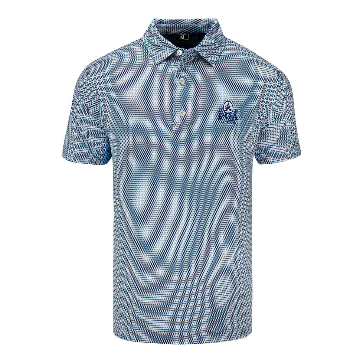 FOOTJOY 2026 PGA CHAMPIONSHIP STELLAR PRINT POLO IN NAVY, LIGHT BLUE, AND WHITE