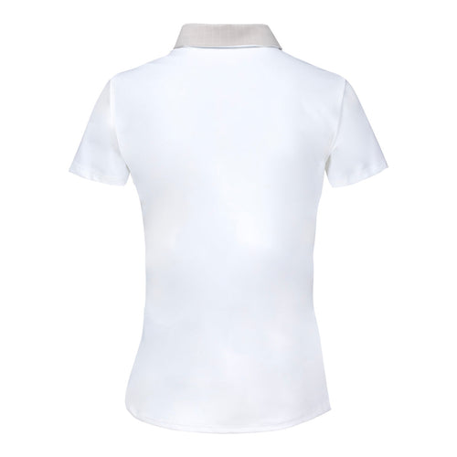 ADIDAS 2026 PGA CHAMPIONSHIP WOMEN’S GRID PATTERN POLO IN BEIGE