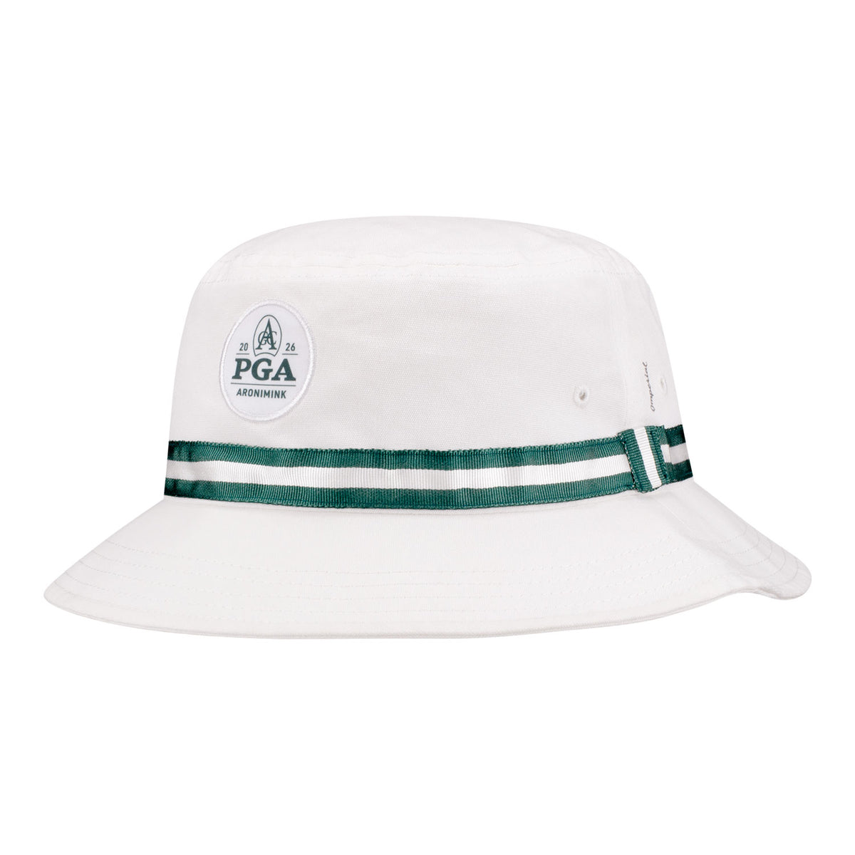 IMPERIAL 2026 PGA CHAMPIONSHIP OXFORD BUCKET HAT IN WHITE AND DARK GREEN