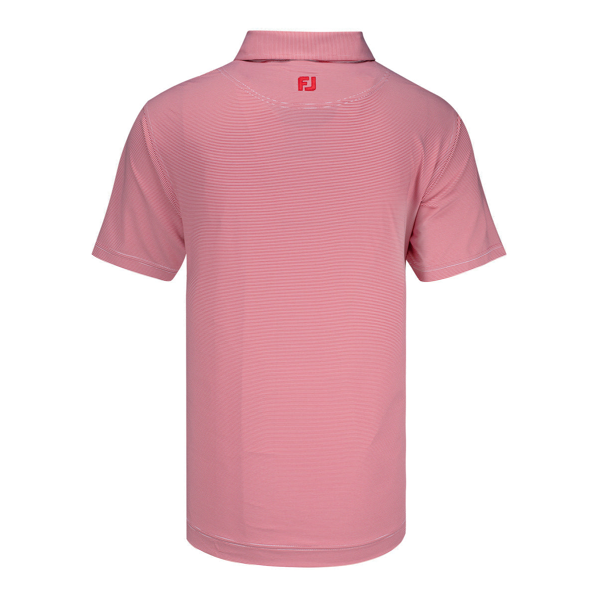 FOOTJOY 2026 PGA CHAMPIONSHIP MICROFEEDER STRIPE POLO IN RED AND WHITE