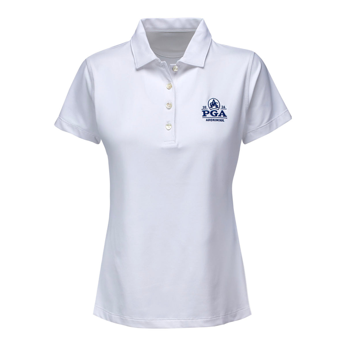 PETER MILLAR 2026 PGA CHAMPIONSHIP LADIES SOLID POLO IN WHITE