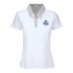 ADIDAS 2026 PGA CHAMPIONSHIP WOMEN’S GRID PATTERN POLO IN BEIGE