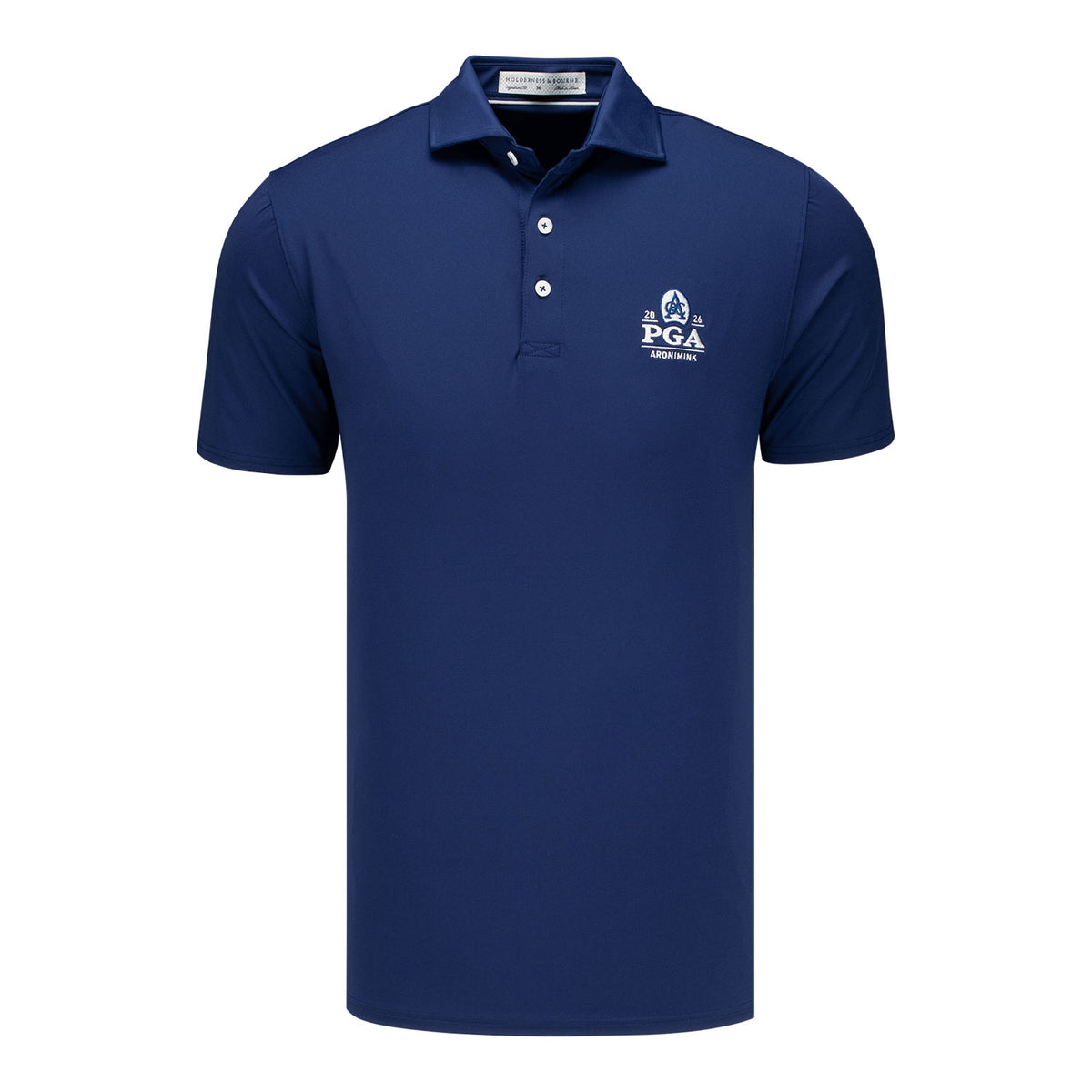 HOLDERNESS & BOURNE 2026 PGA CHAMPIONSHIP ANDERSON SOLID POLO IN NAVY