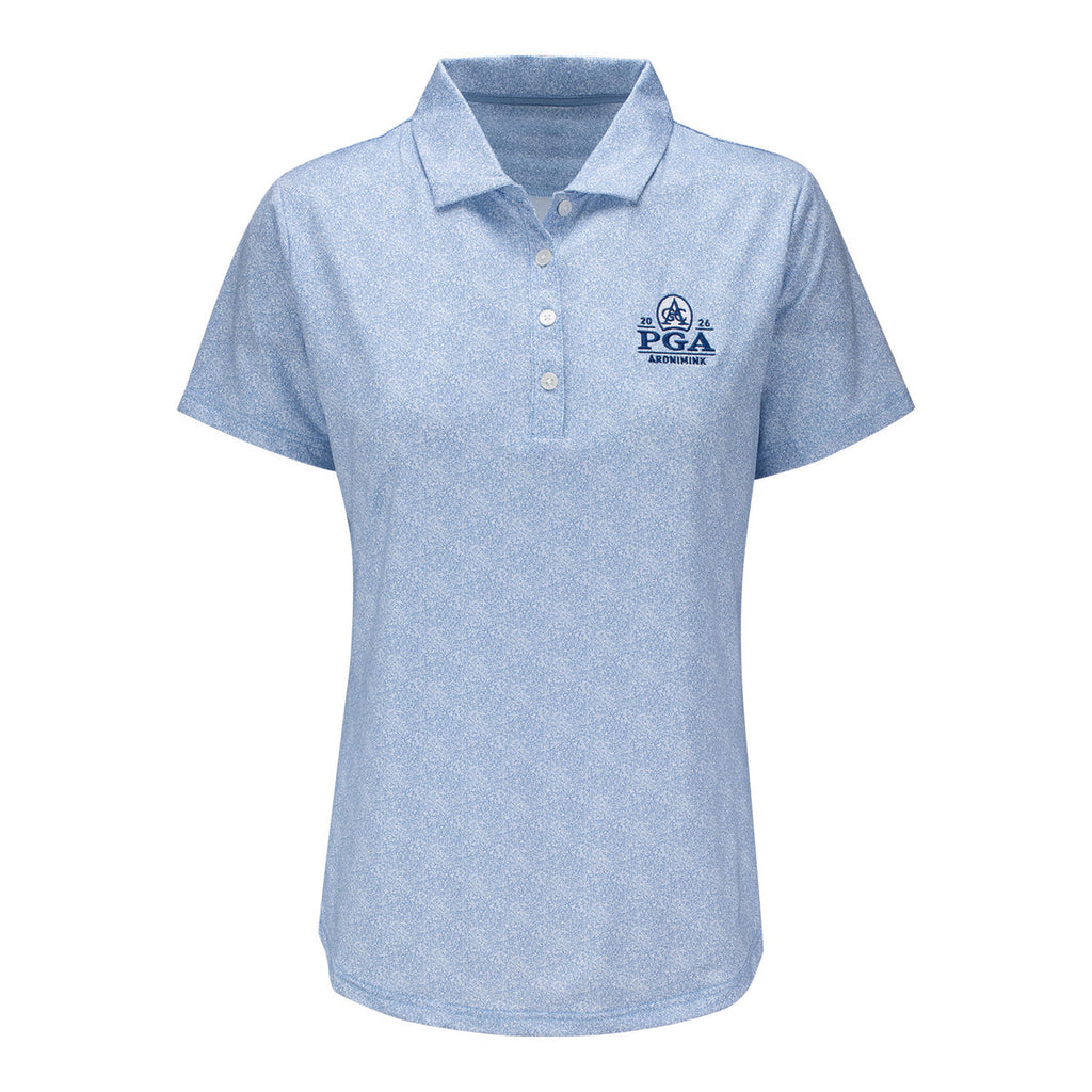 FOOTJOY 2026 PGA CHAMPIONSHIP LADIES SPECKLE PRINT POLO IN BLUE JAY
