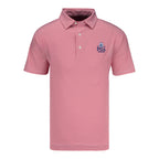 FOOTJOY 2026 PGA CHAMPIONSHIP MICROFEEDER STRIPE POLO IN RED AND WHITE