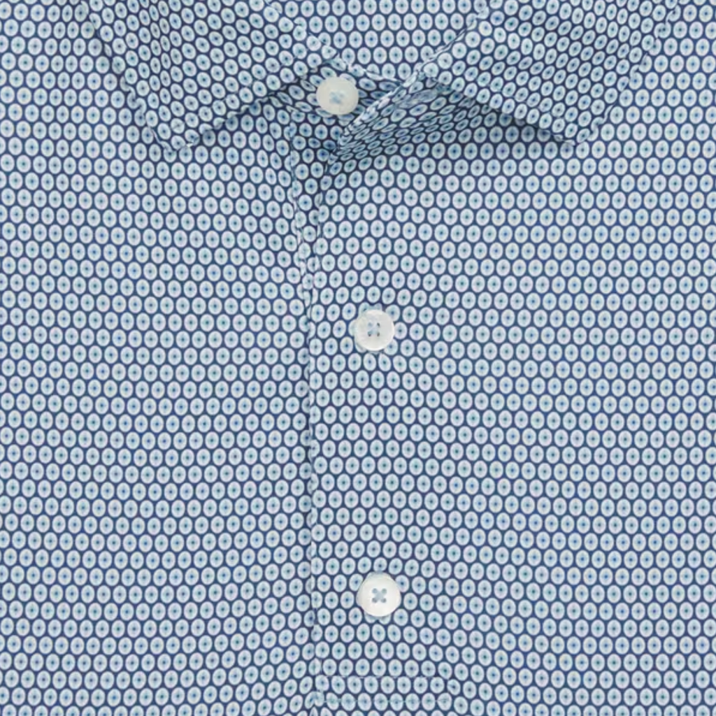 FOOTJOY 2026 PGA CHAMPIONSHIP STELLAR PRINT POLO IN NAVY, LIGHT BLUE, AND WHITE