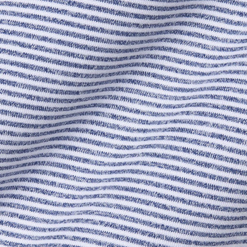 HOLDERNESS & BOURNE 2026 PGA CHAMPIONSHIP PERKINS STRIPE POLO IN HEATHERED ANDOVER AND WHITE