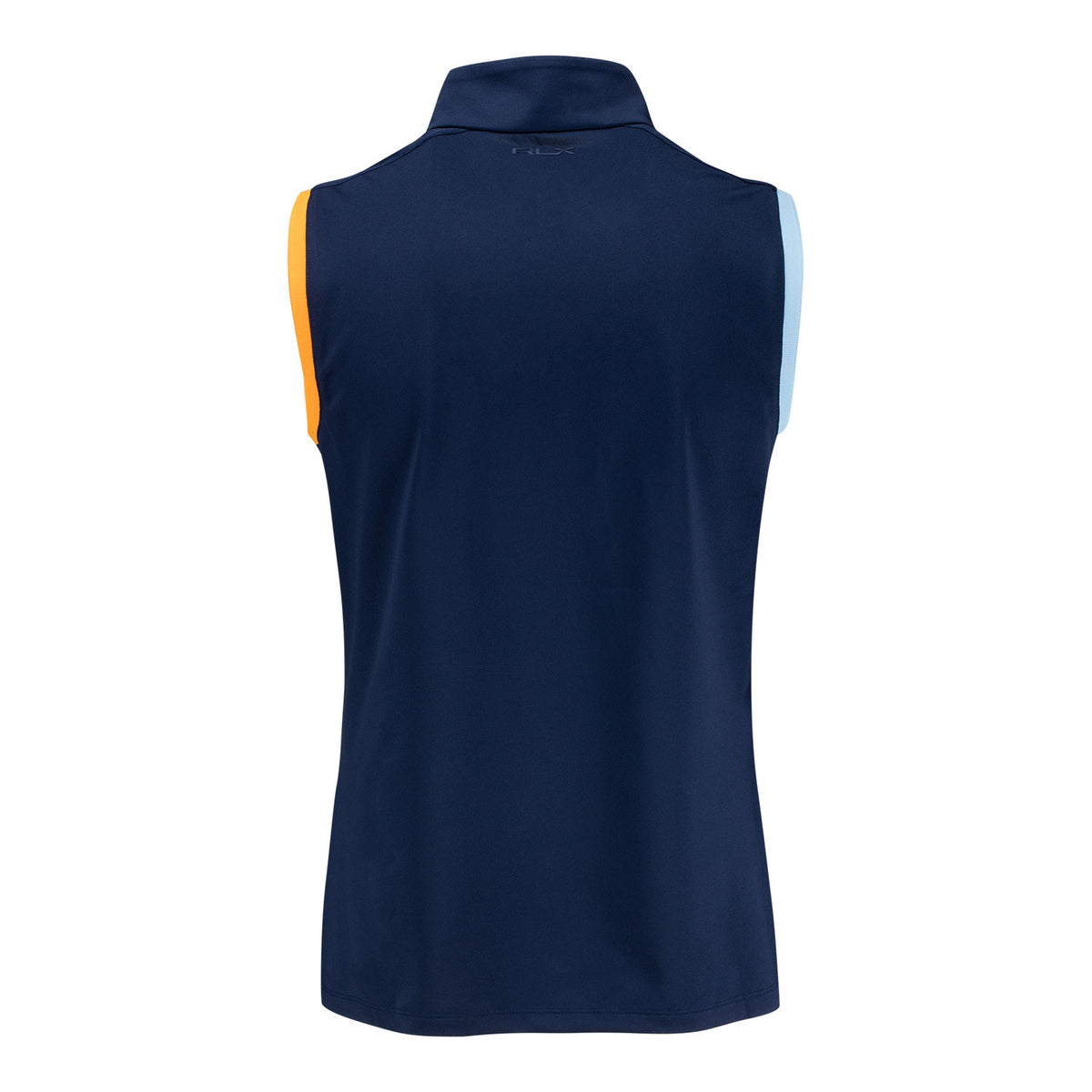 RALPH LAUREN 2026 PGA CHAMPIONSHIP WOMEN’S TRICOLOR SLEEVELESS POLO IN NAVY