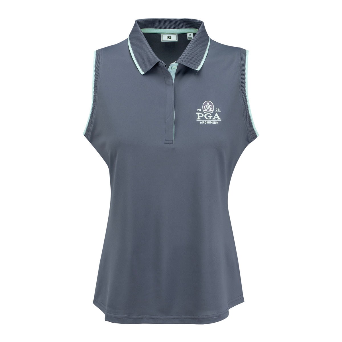 FOOTJOY 2026 PGA CHAMPIONSHIP WOMEN’S SLEEVELESS POLO IN DUSTY VIOLET AND GLACIAL BLUE