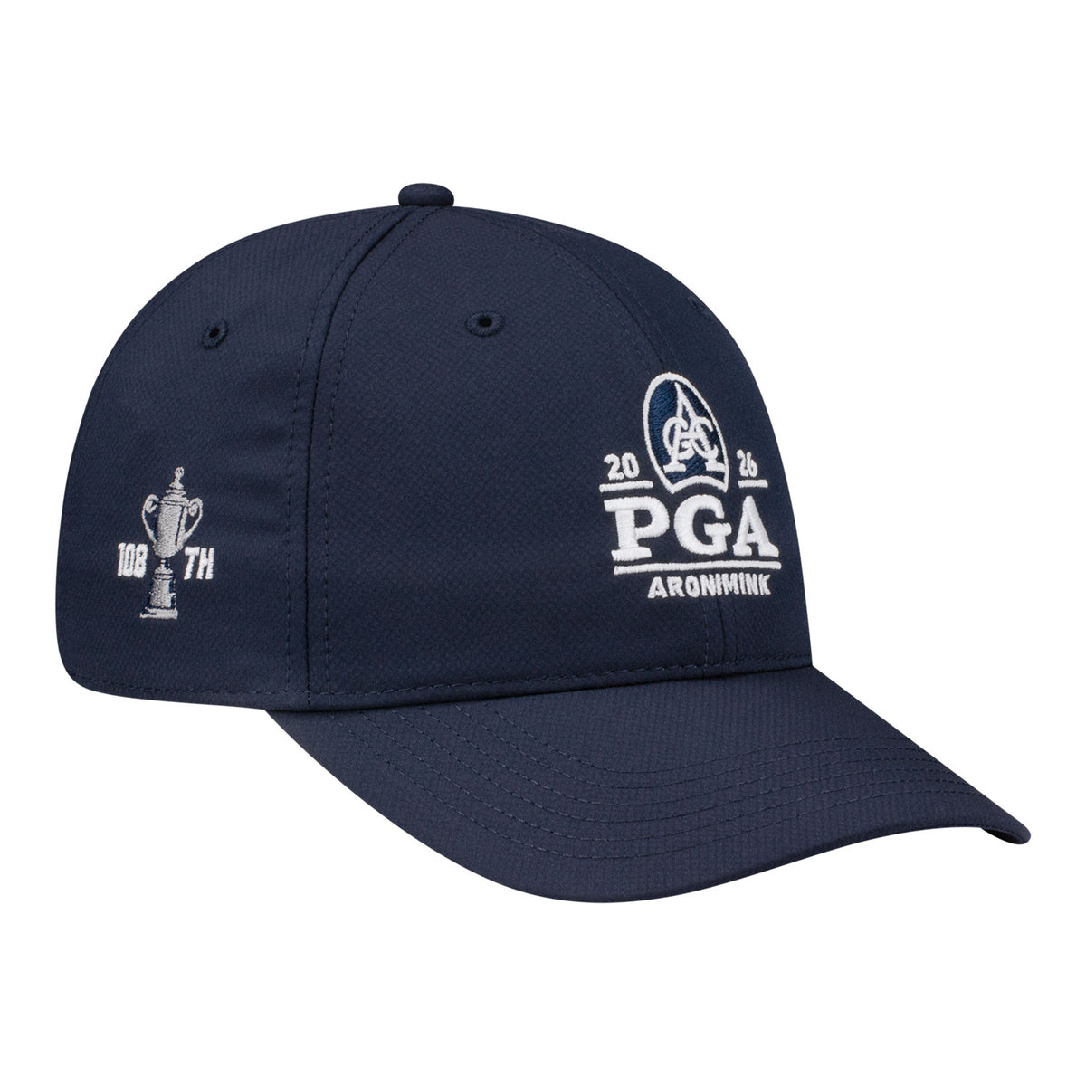 AHEAD 2026 PGA CHAMPIONSHIP FRIO LOGO & 108TH PERFORMANCE HAT IN NAVY