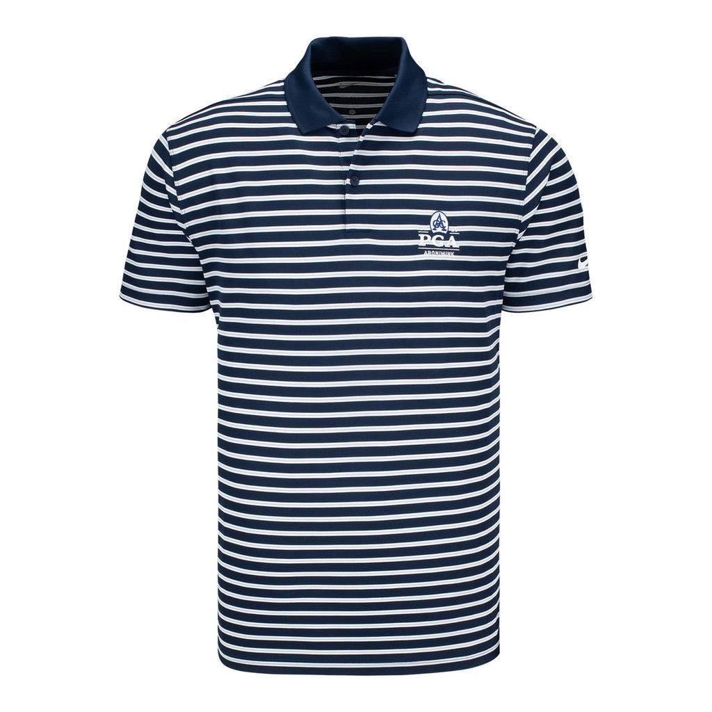 NIKE 2026 PGA CHAMPIONSHIP VICTORY STRIPE POLO IN OBSIDIAN BLUE