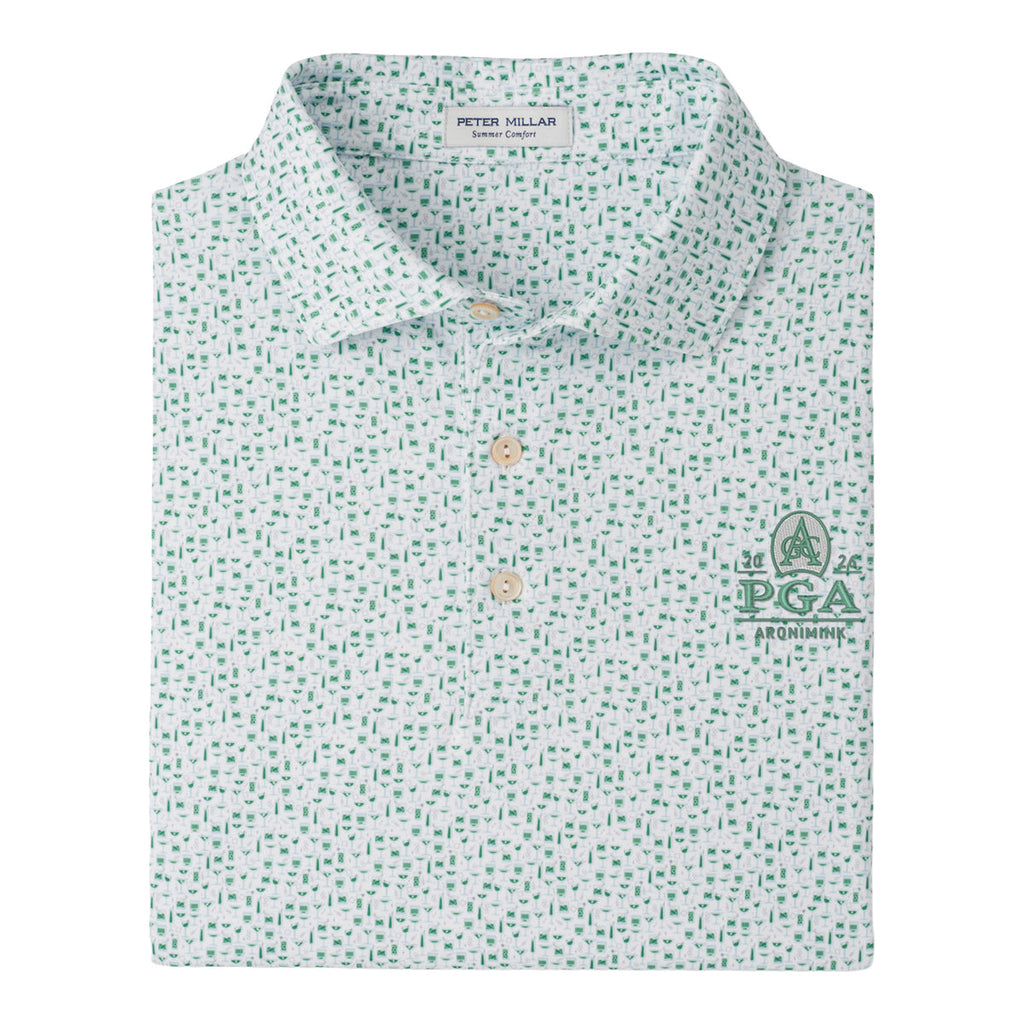 PETER MILLAR 2026 PGA CHAMPIONSHIP CHEERS PERFORMANCE JERSEY POLO IN WHITE
