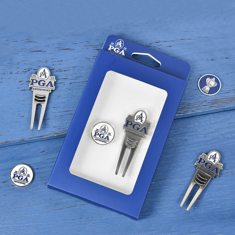 PRG GOLF 2026 PGA CHAMPIONSHIP DIVOT TOOL & BALL MARKER SET