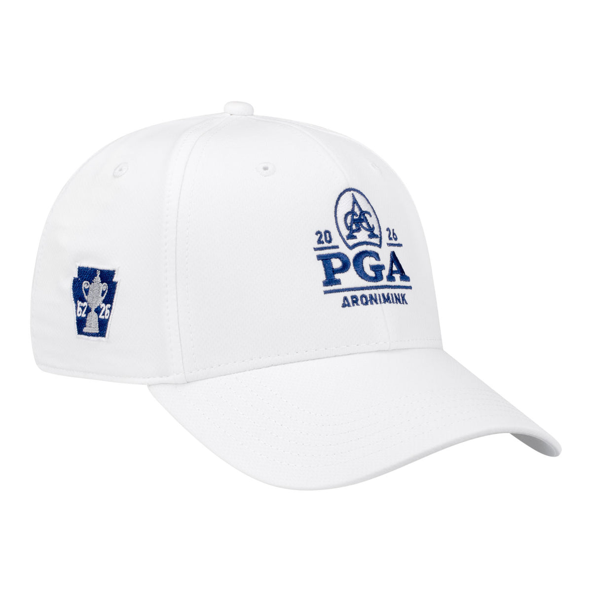 AHEAD 2026 PGA CHAMPIONSHIP STRATUS LOGO & KEYSTONE PERFORMANCE HAT IN WHITE - PAG