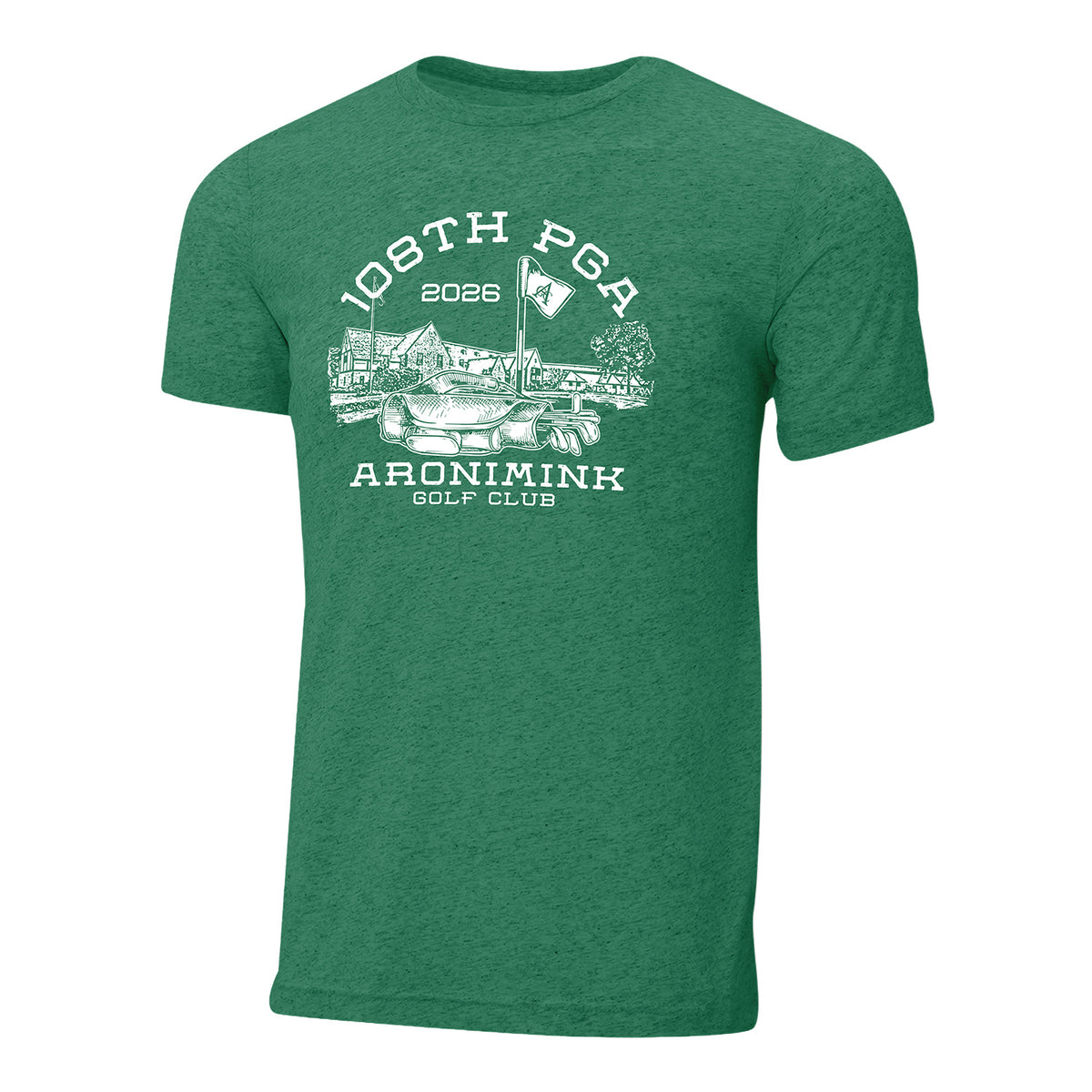 AHEAD 2026 PGA CHAMPIONSHIP CLUBHOUSE SKETCH T-SHIRT IN GRASS GREEN - PAG