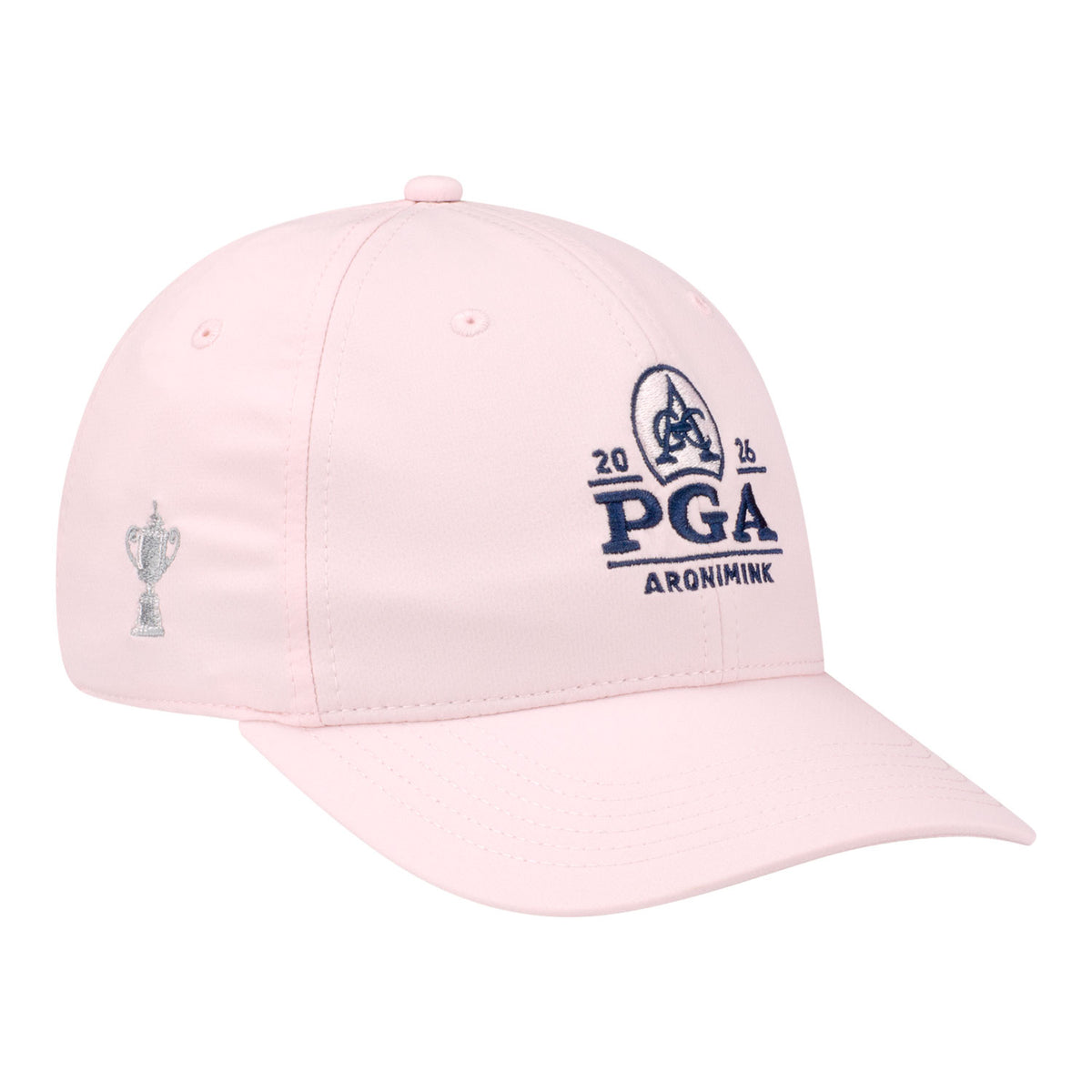 AHEAD 2026 PGA CHAMPIONSHIP WOMEN’S TECH LOGO & TROPHY HAT IN SOFT PINK - PAG