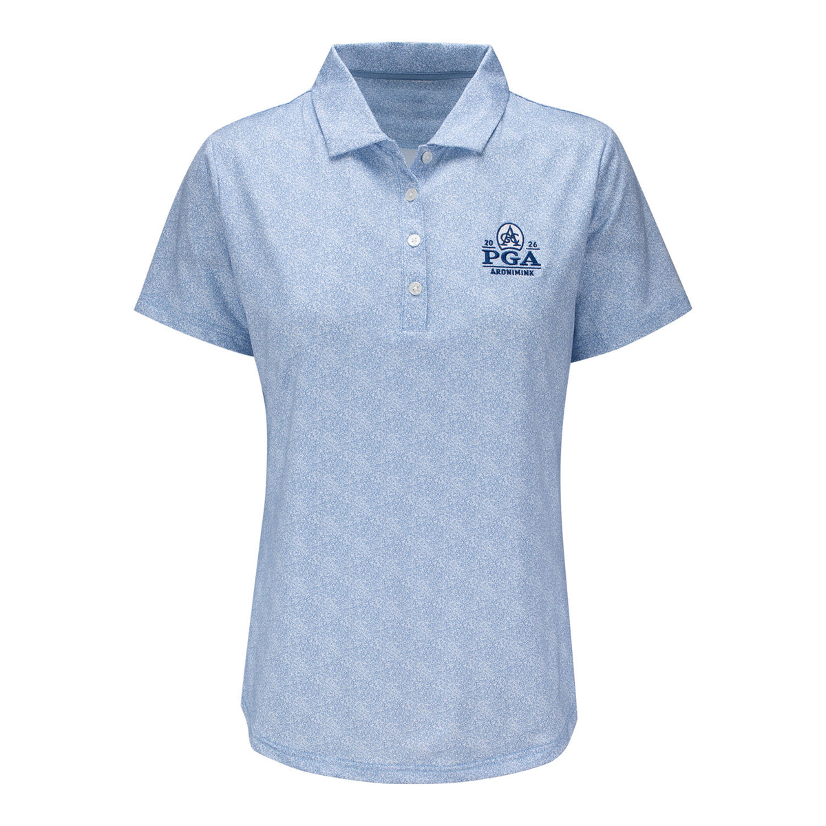 FOOTJOY 2026 PGA CHAMPIONSHIP LADIES SPECKLE PRINT POLO IN BLUE JAY - PAG