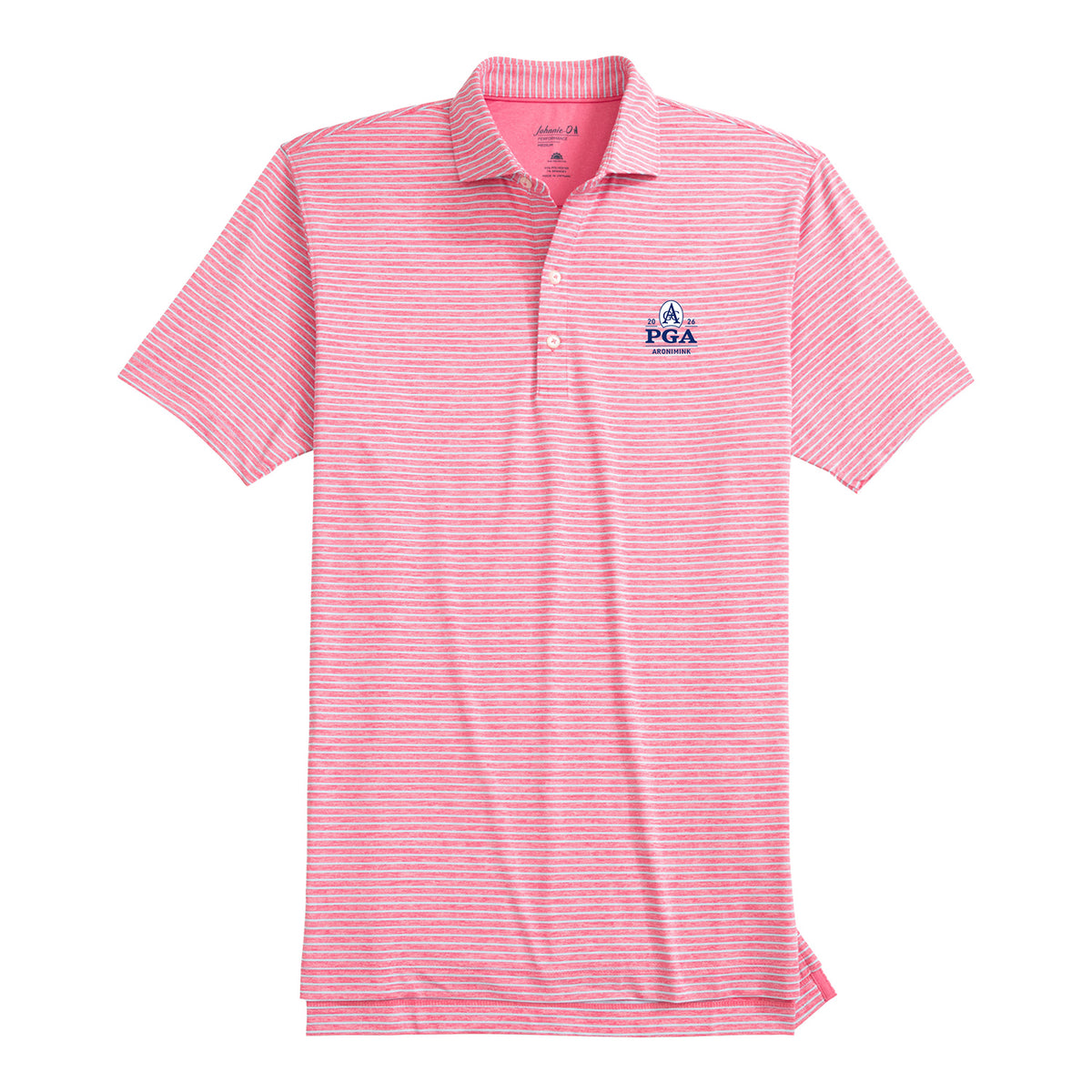 JOHNNIE-O 2026 PGA CHAMPIONSHIP MICHAEL STRIPE POLO IN PUNCH - PAG