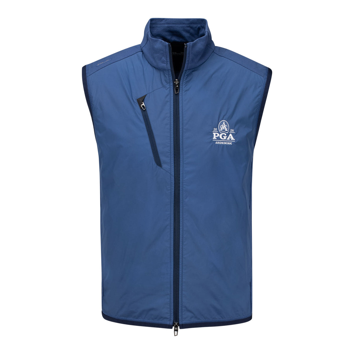 RALPH LAUREN 2026 PGA CHAMPIONSHIP TECH TERRY FULL-ZIP VEST IN OLD ROYAL BLUE - PAG